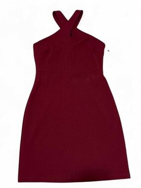 Lulus Burgundy Cross-Back Mini Dress